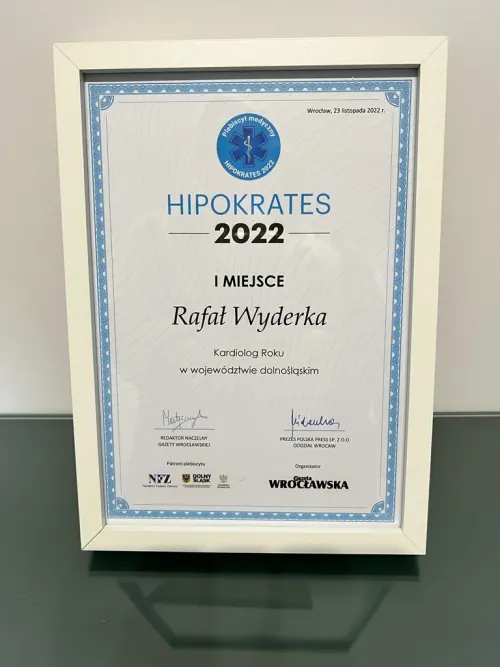 HIPOKRATES 2022 - dr Rafał Wyderka najlepszym kardiologiem woj. dolnośląskiego - zdjęcie 16